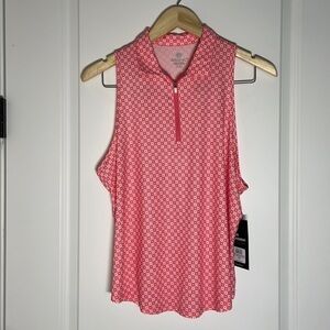 Etonic Women’s Golf Tank with Curved Hem Coral L